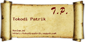 Tokodi Patrik névjegykártya